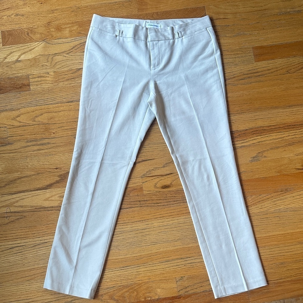 Calvin Klein Women's Elegant Cream Pants